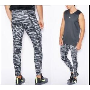 Nike Dri Fit Mens Spandex Warm Up Work Out Pants Lg